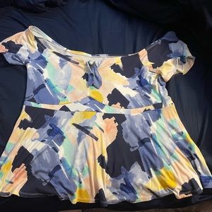 Pastel off shoulder babydoll top